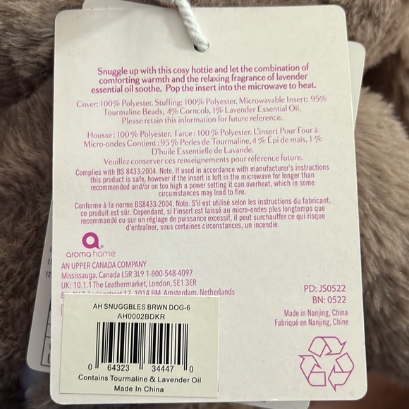 NWT snuggle puppy dog hottie microwaveable
packet infused with lavender - Picture 14 of 16